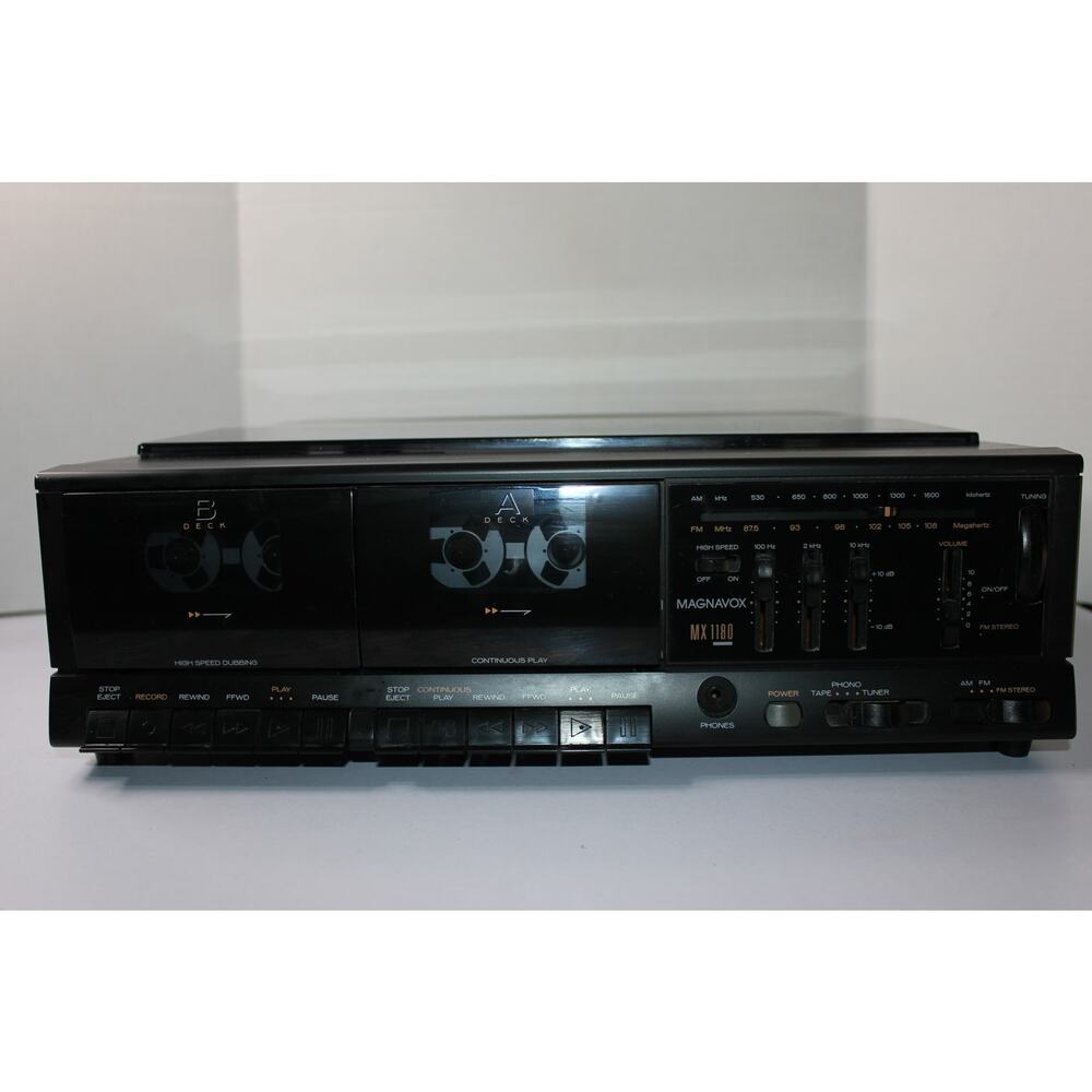 vintage Magnavox turntable MX1180 stereo dub tape